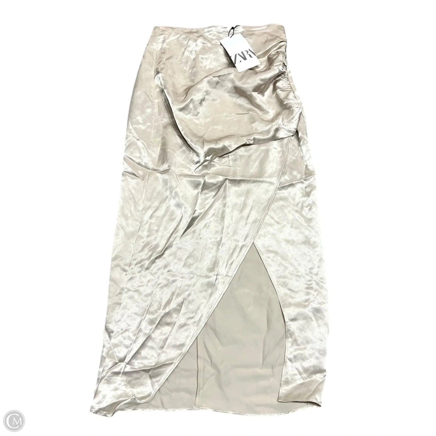 Skirt Maxi By Zara In Gold, Size: Xs