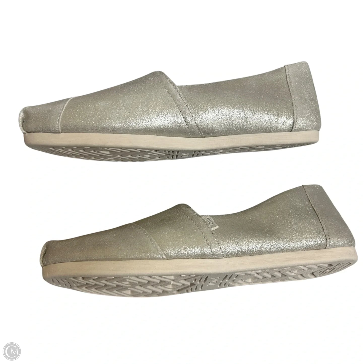 Shoes Flats By Toms In Gold, Size: 9.5