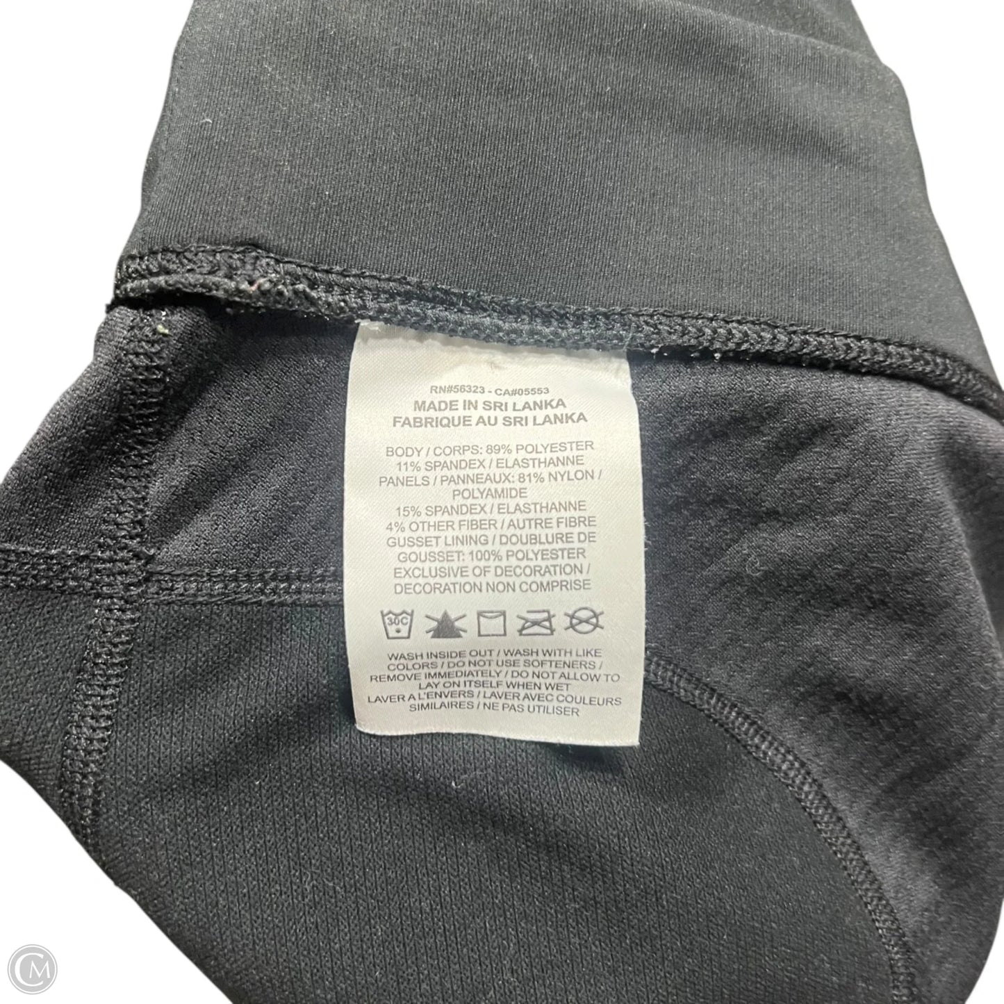 Athletic Leggings By Nike In Black, Size: 4