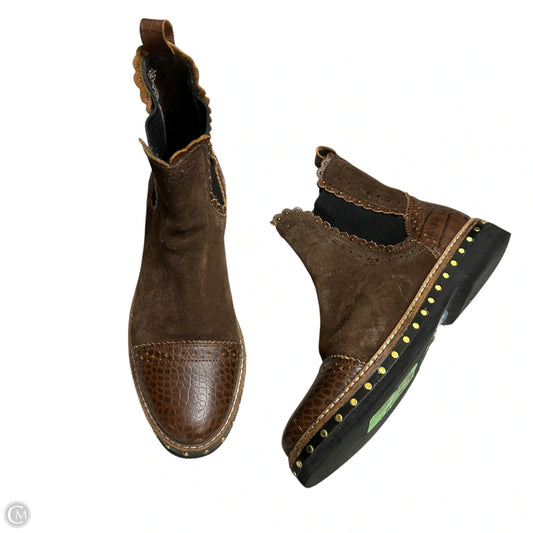 Boots Ankle Heels By Free People In Brown, Size: 6.5