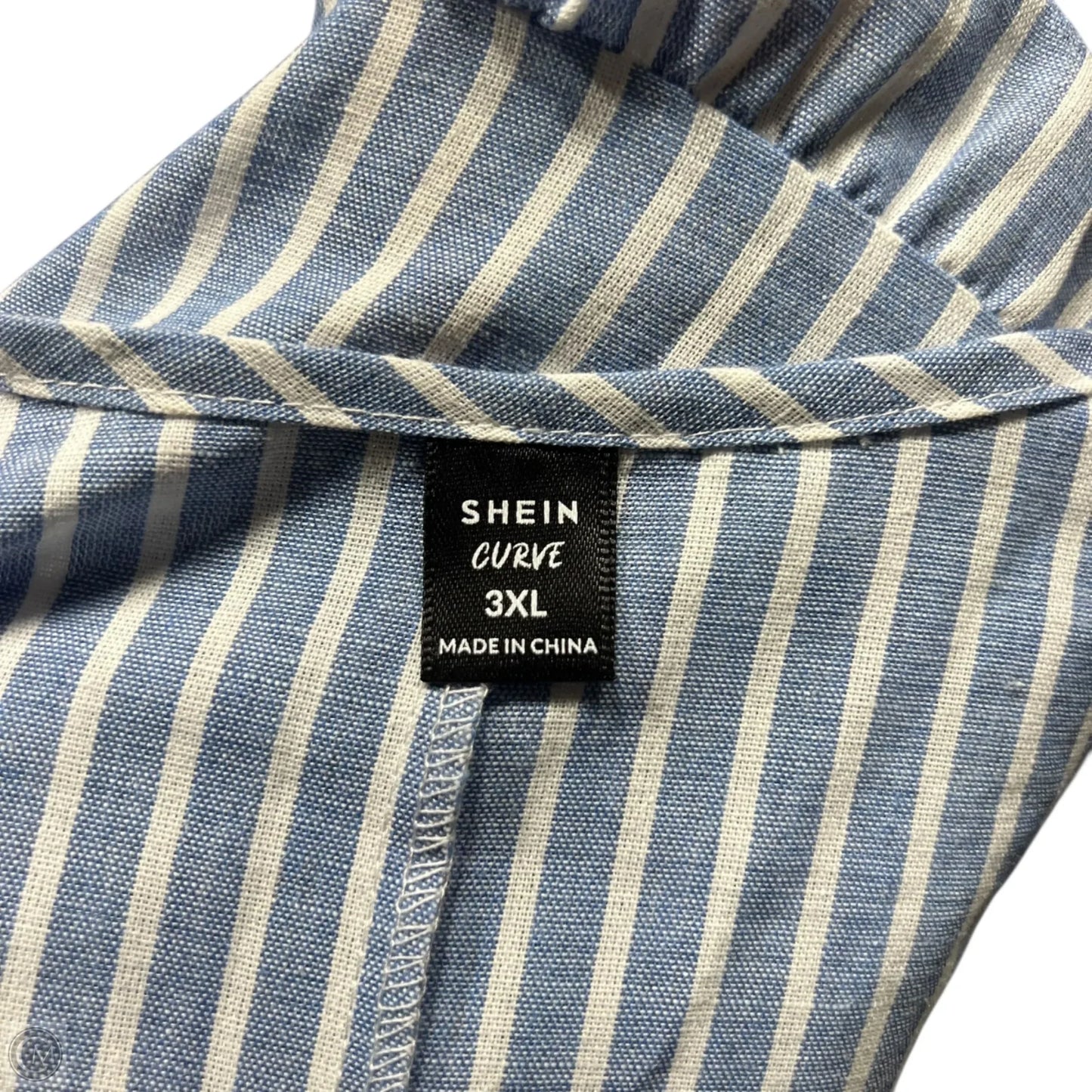 Dress Casual Short By Shein In Blue & White, Size: 3x