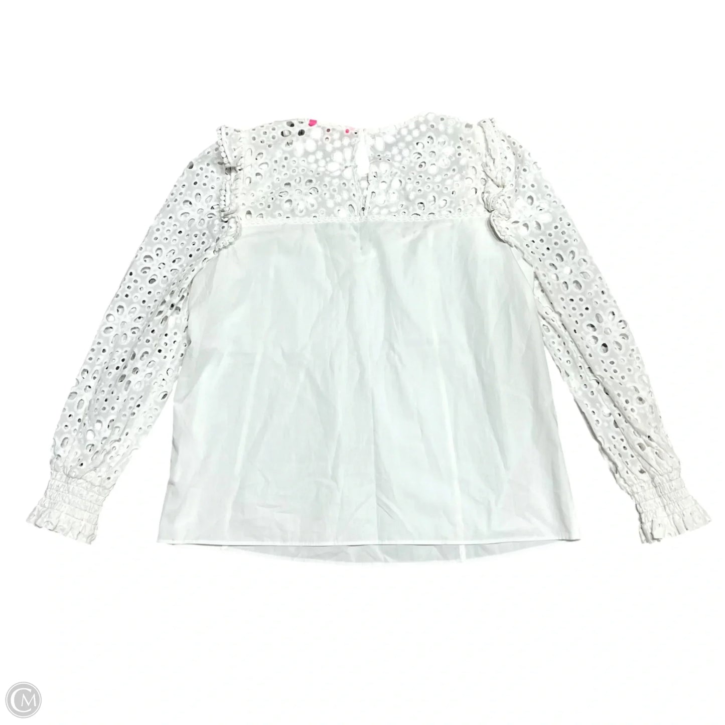 Top Long Sleeve Designer By Lilly Pulitzer In White, Size: S