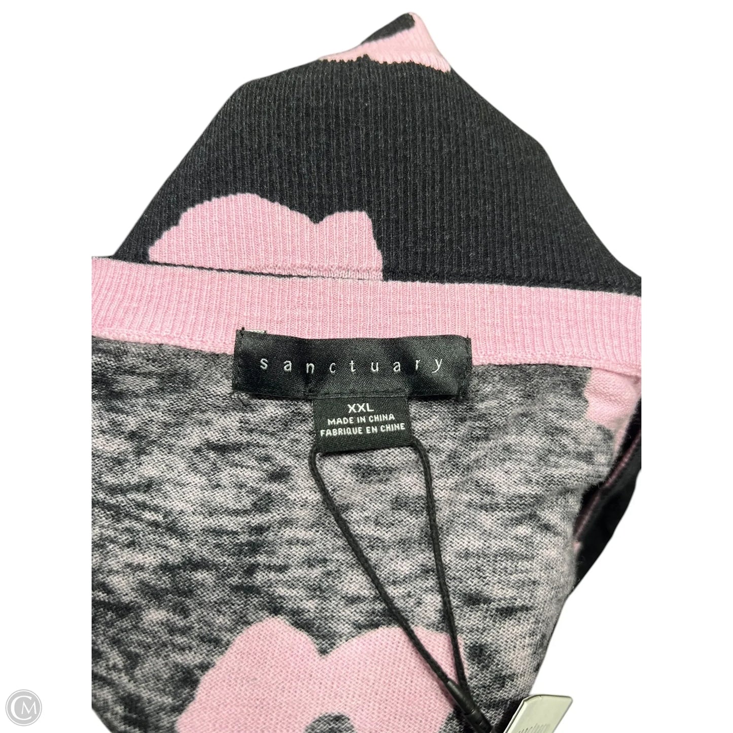 Top Long Sleeve By Sanctuary In Black & Pink, Size: Xxl