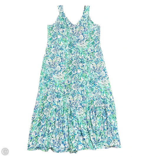 Dress Designer By Lilly Pulitzer In Blue & Green, Size: Xl