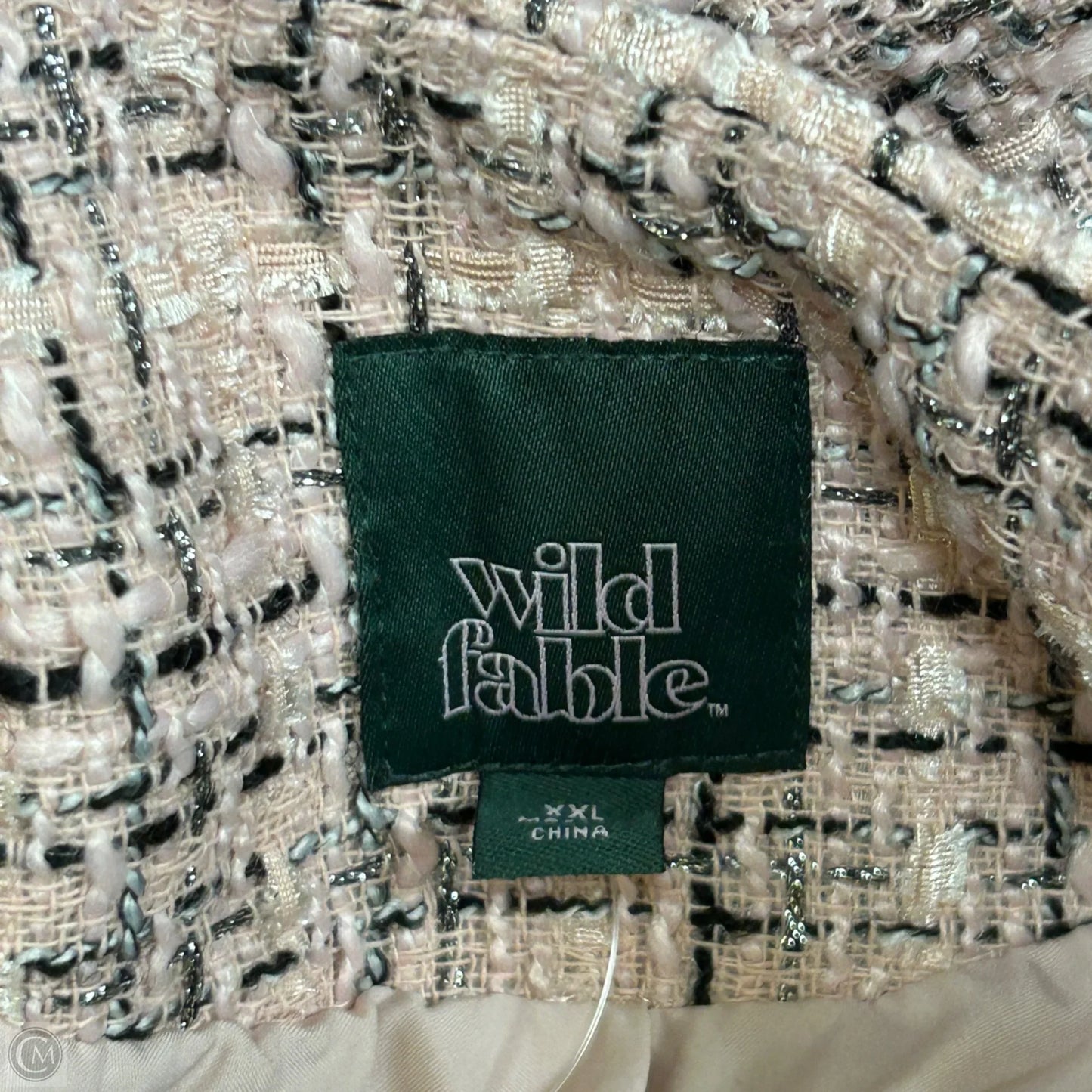 Blazer By Wild Fable In Cream & Pink, Size: Xxl