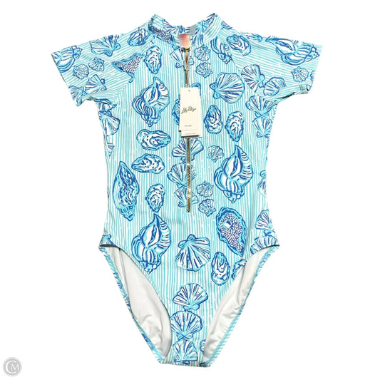 Swimwear Designer By Lilly Pulitzer In Blue & White, Size: M