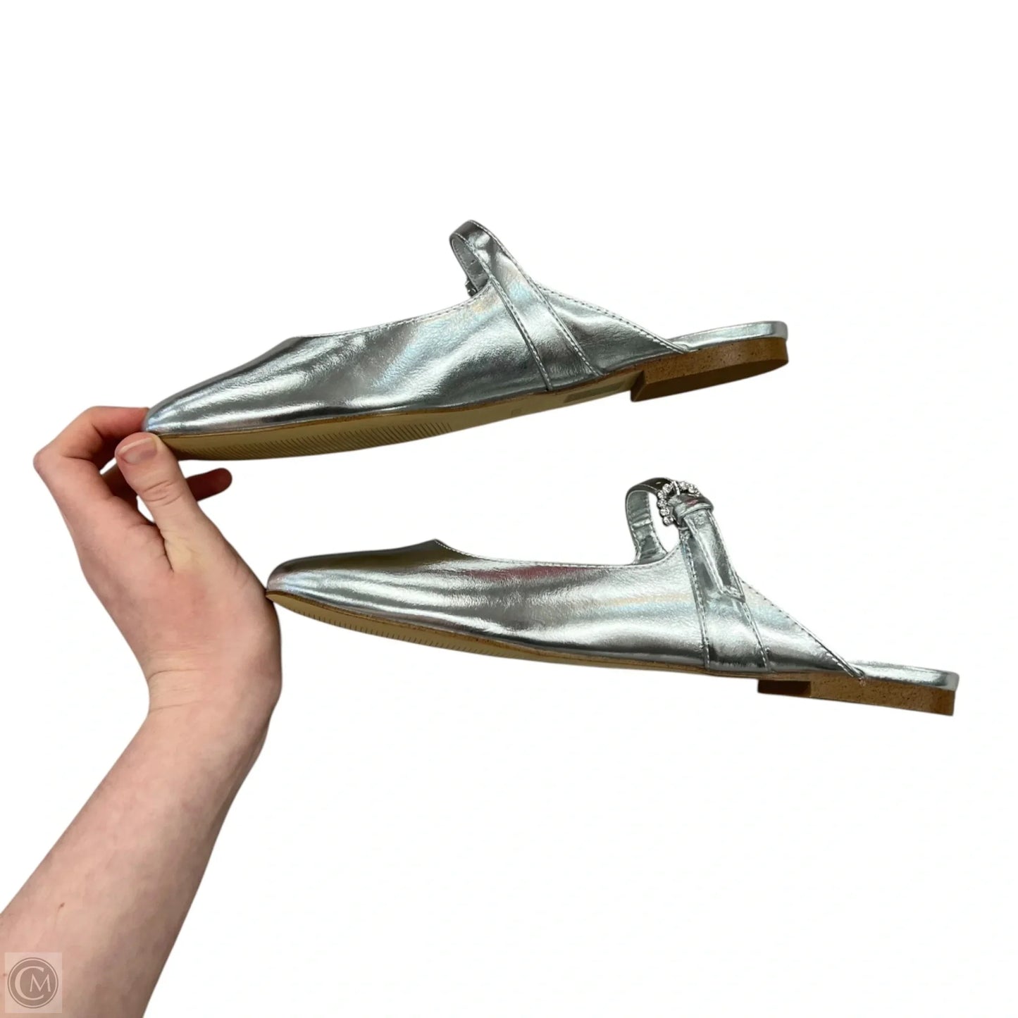 Shoes Flats By J. Crew In Silver, Size: 8