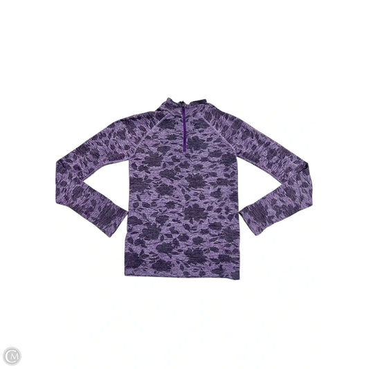 Athletic Top Long Sleeve Collar By Athleta In Purple, Size: S