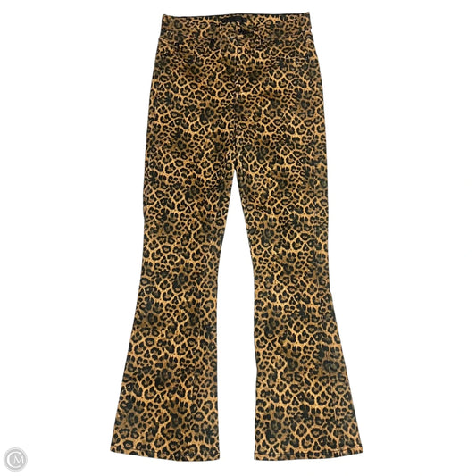 Jeans Flared By 7 For All Mankind In Leopard Print, Size: 2