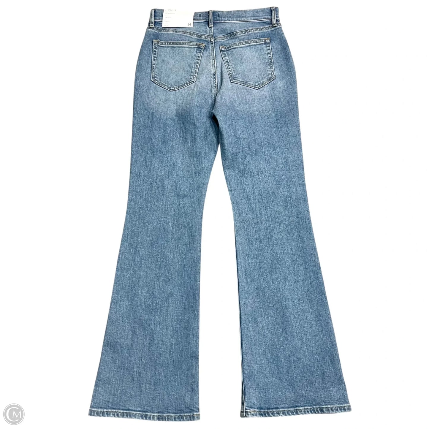 Jeans Flared By Loft In Blue Denim, Size: 2