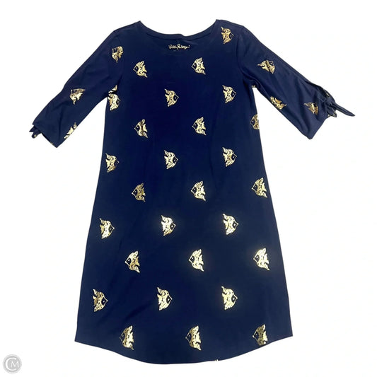 Dress Designer By Lilly Pulitzer In Blue & Gold, Size: Xs