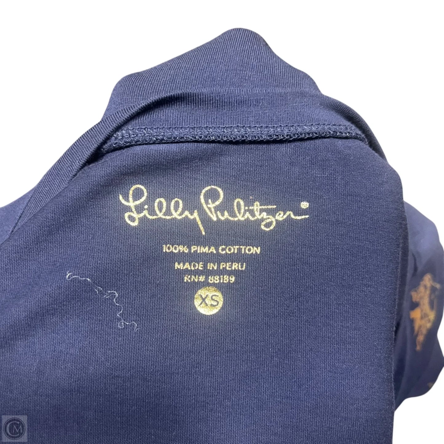 Dress Designer By Lilly Pulitzer In Blue & Gold, Size: Xs