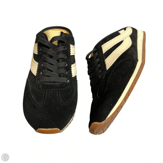 Shoes Sneakers By Vince In Black & Cream, Size: 6.5