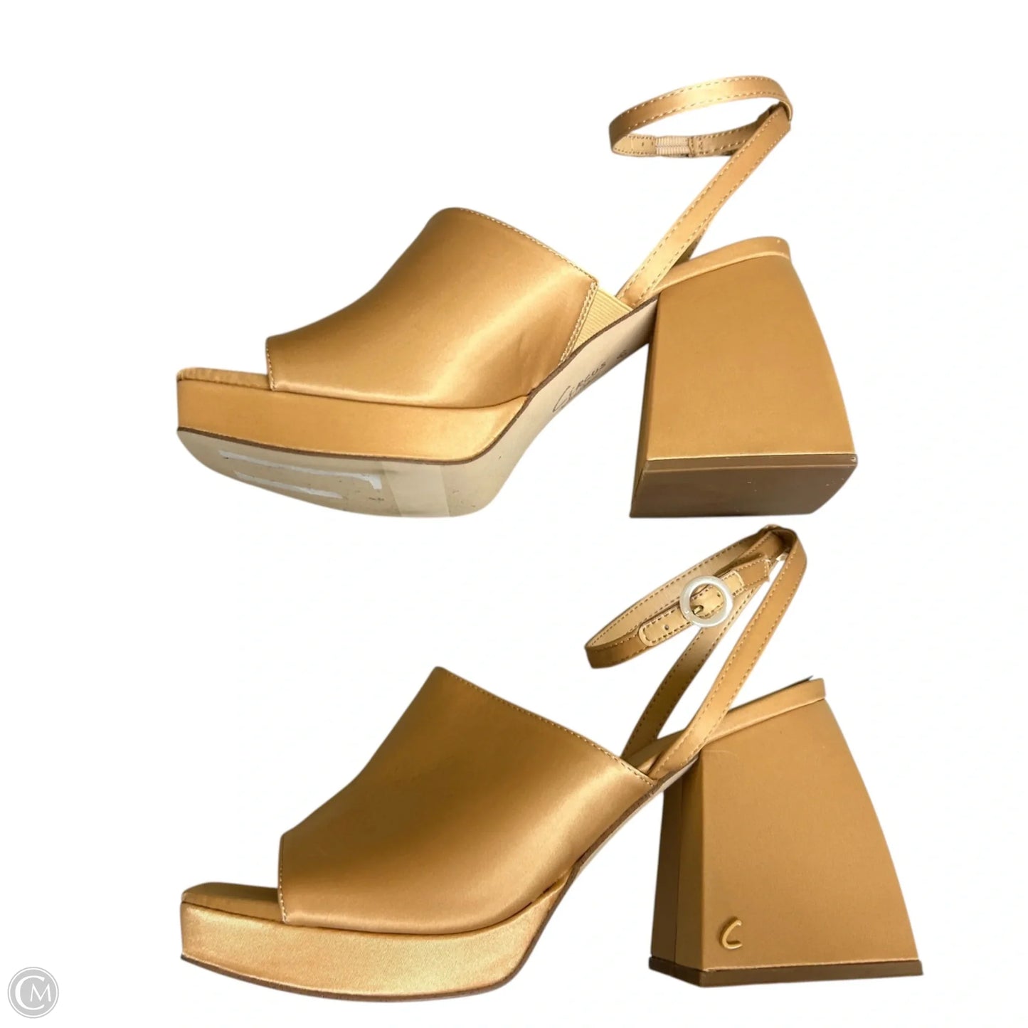 Sandals Heels Block By Circus By Sam Edelman In Tan, Size: 8.5