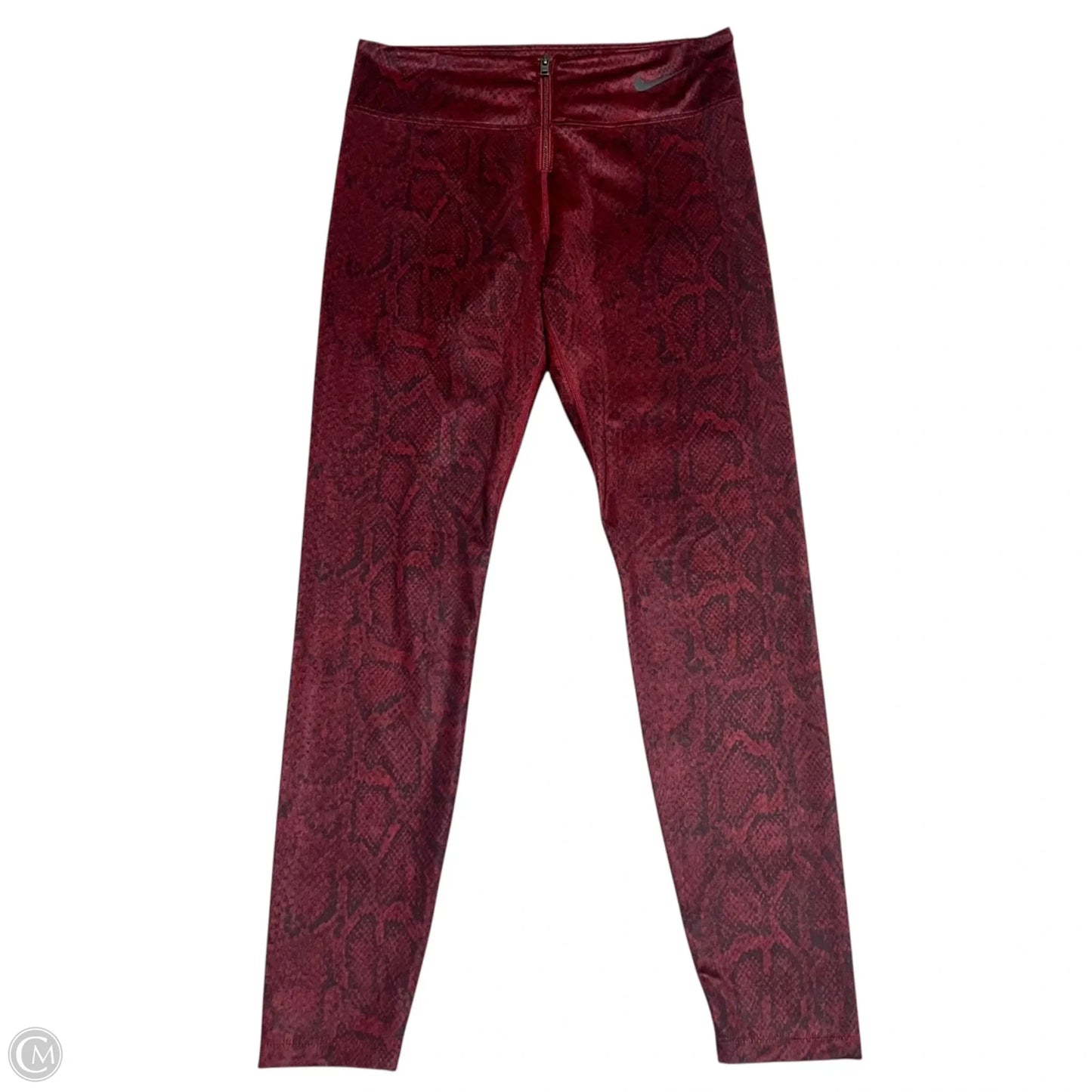 Athletic Leggings By Nike In Snakeskin Print, Size: 8