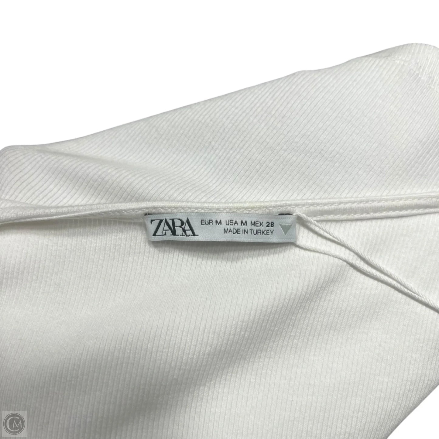Top Short Sleeve By Zara In White, Size: M