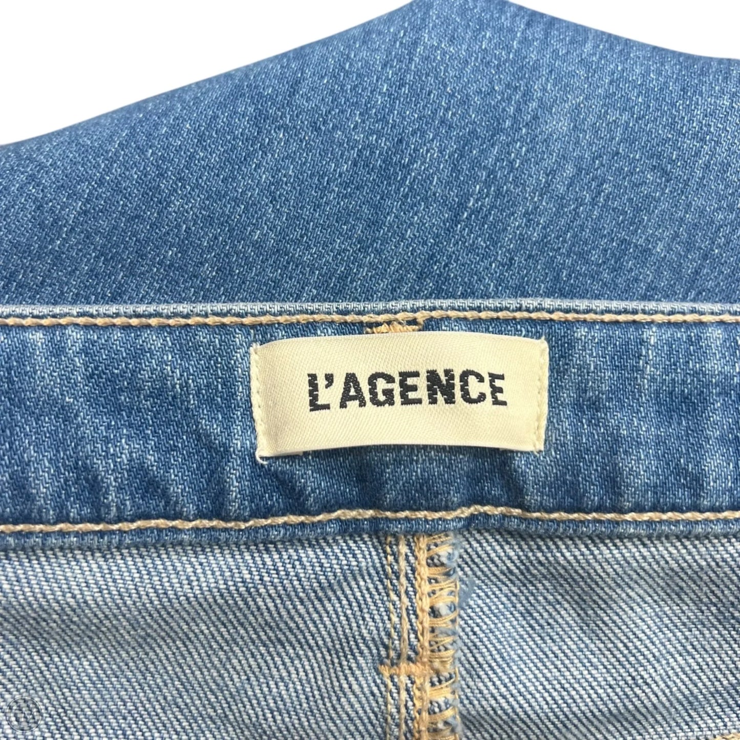 Jeans Straight By L Agence In Blue Denim, Size: 2