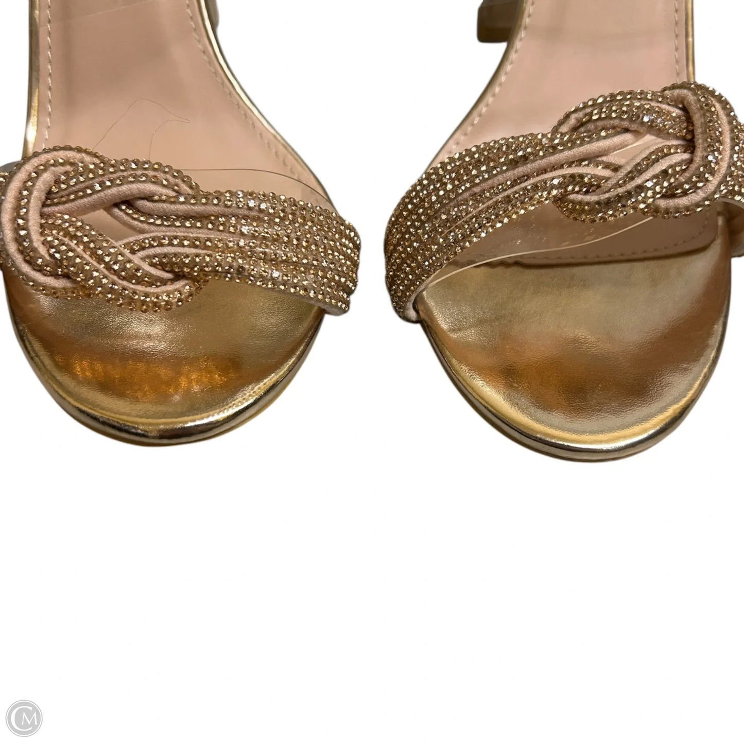 Sandals Heels Block By Bella Luna In Gold, Size: 9