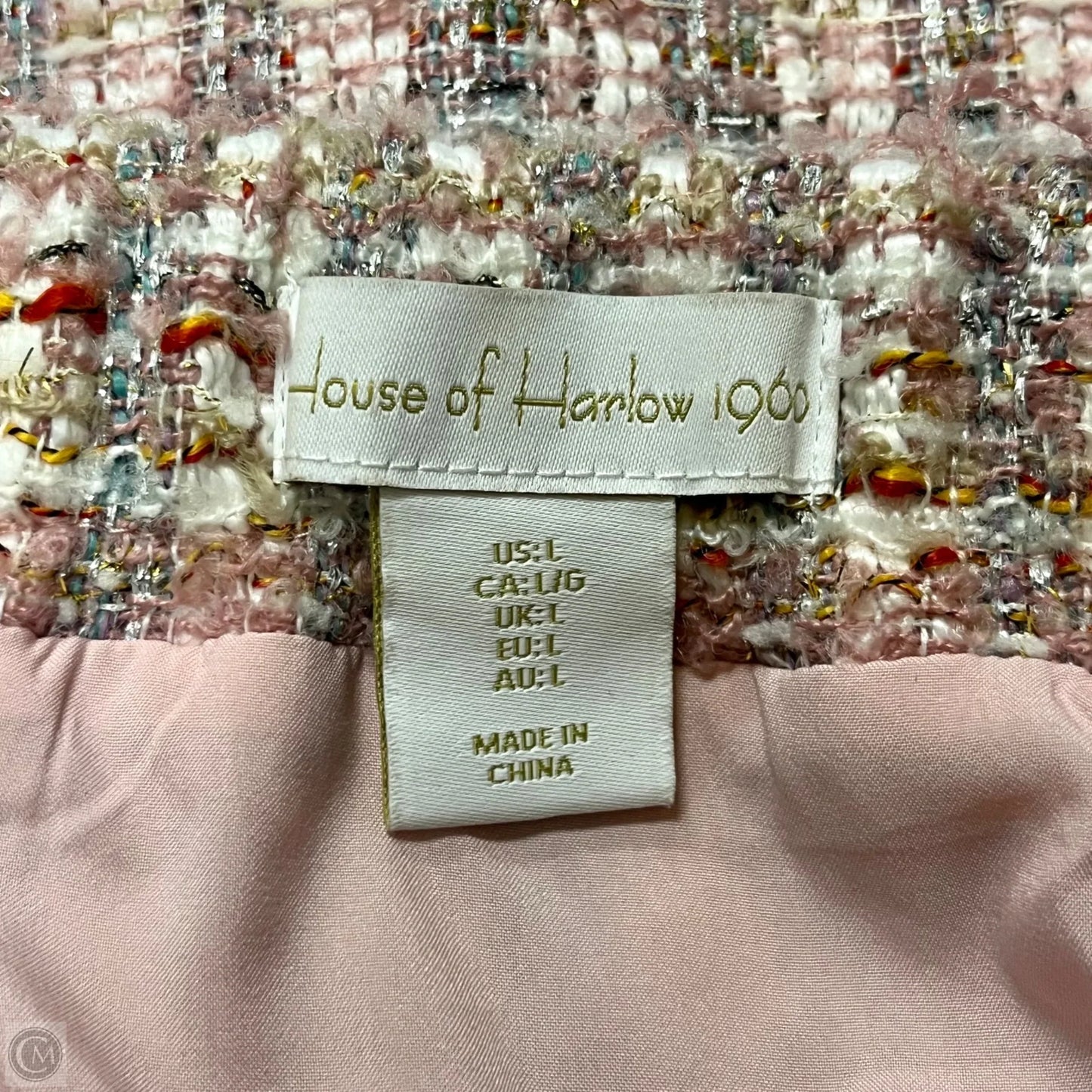 Skirt Set 2pc By House Of Harlow In Pink & White, Size: L