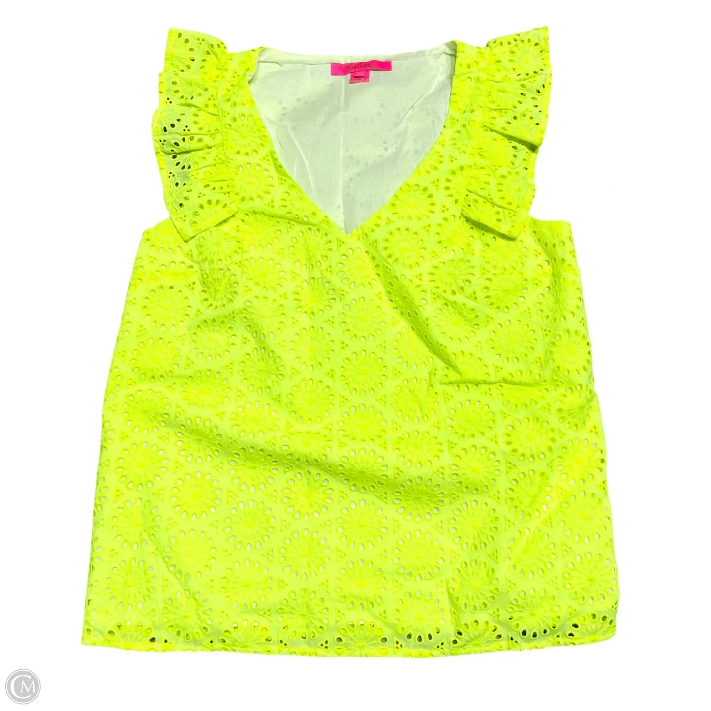 Top Sleeveless Designer By Lilly Pulitzer In Yellow, Size: S