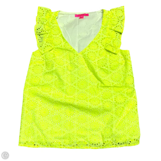 Top Sleeveless Designer By Lilly Pulitzer In Yellow, Size: S