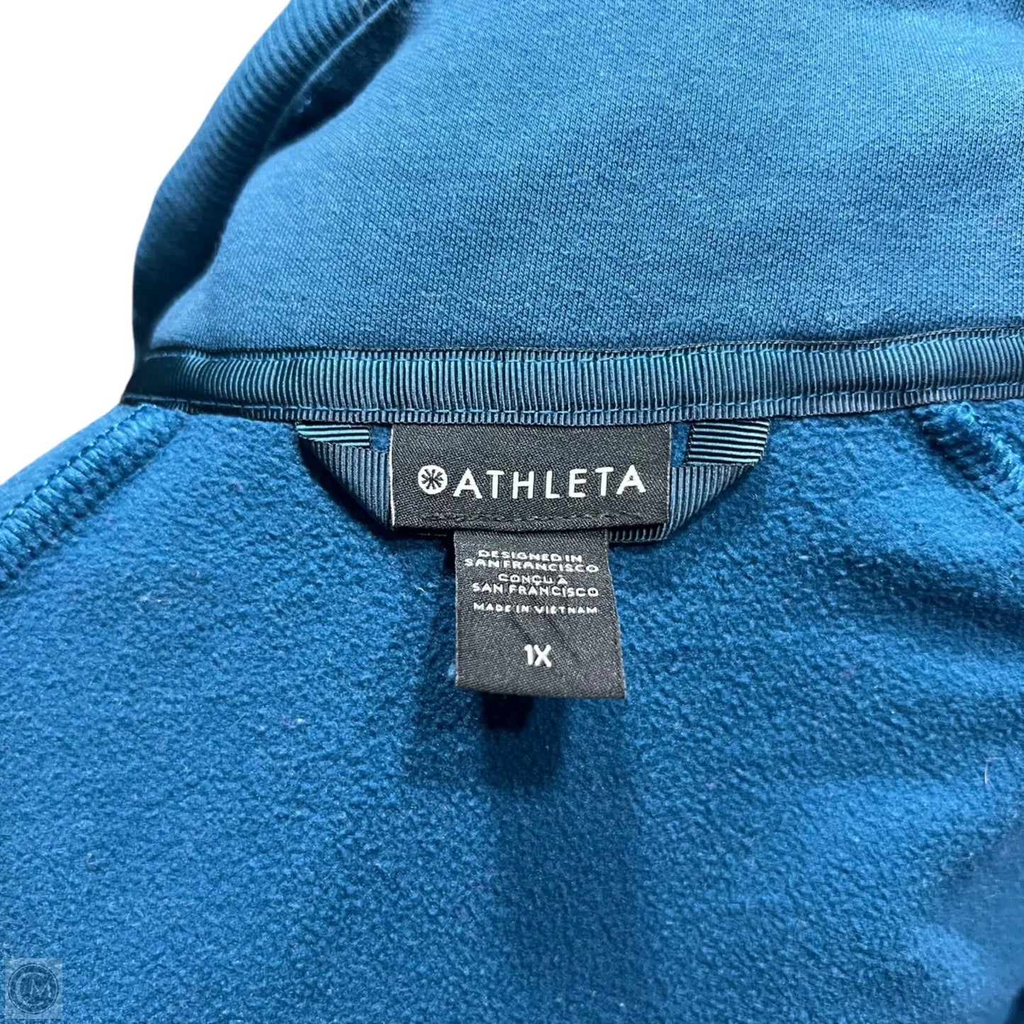 Athletic Sweatshirt Hoodie By Athleta In Teal, Size: 1x