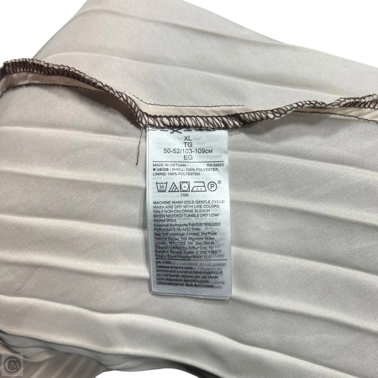 Skirt Maxi By Banana Republic In Brown & Cream, Size: 16