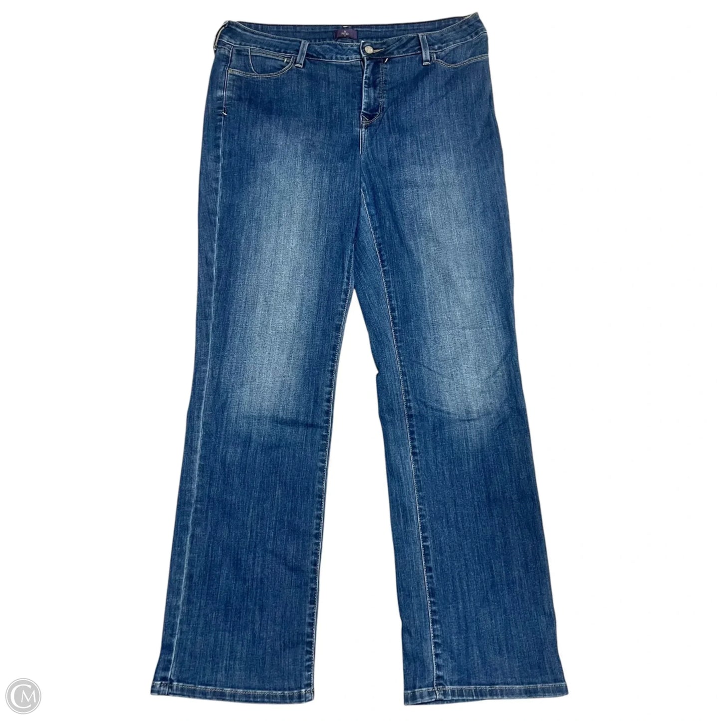 Jeans Straight By Not Your Daughters Jeans In Blue Denim, Size: 16