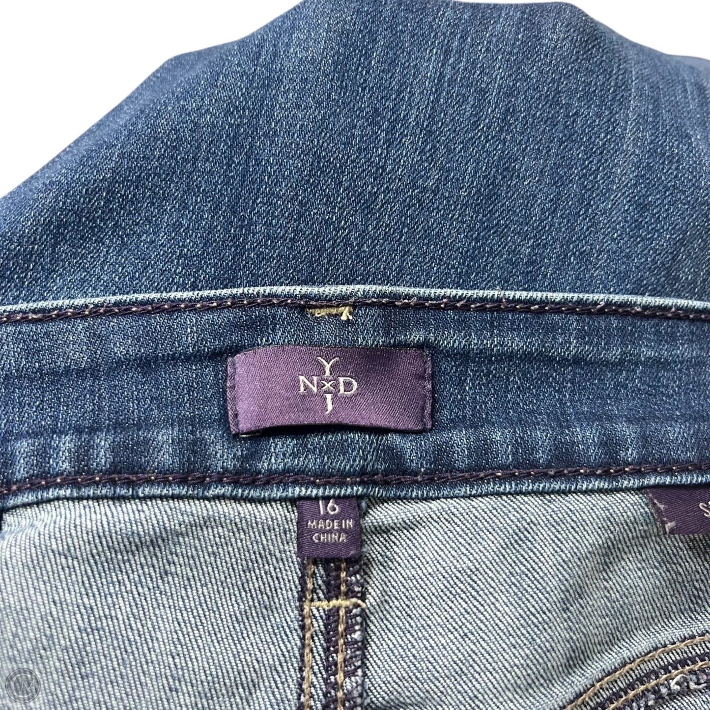 Jeans Straight By Not Your Daughters Jeans In Blue Denim, Size: 16