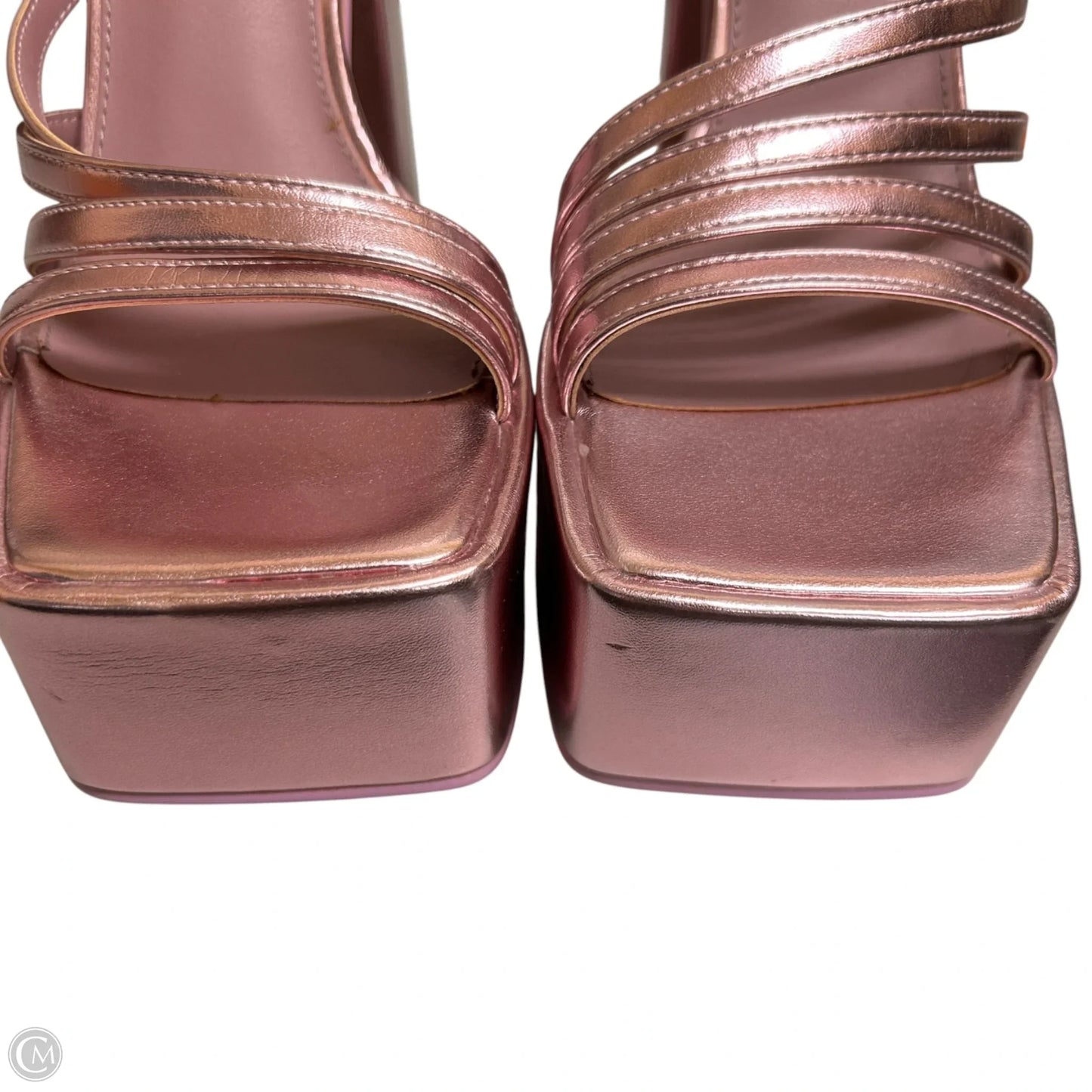 Sandals Heels Block By Steve Madden In Pink, Size: 6