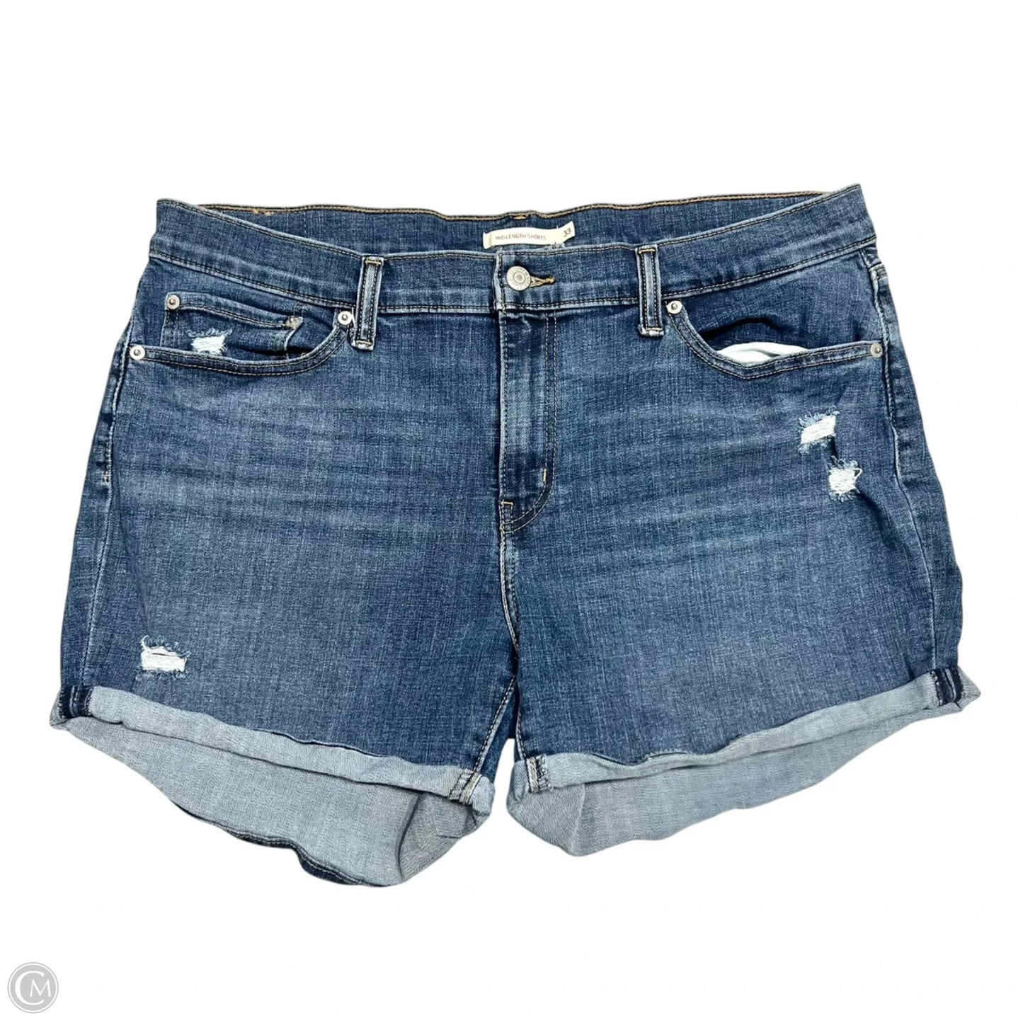 Shorts By Levis In Blue Denim, Size: 16