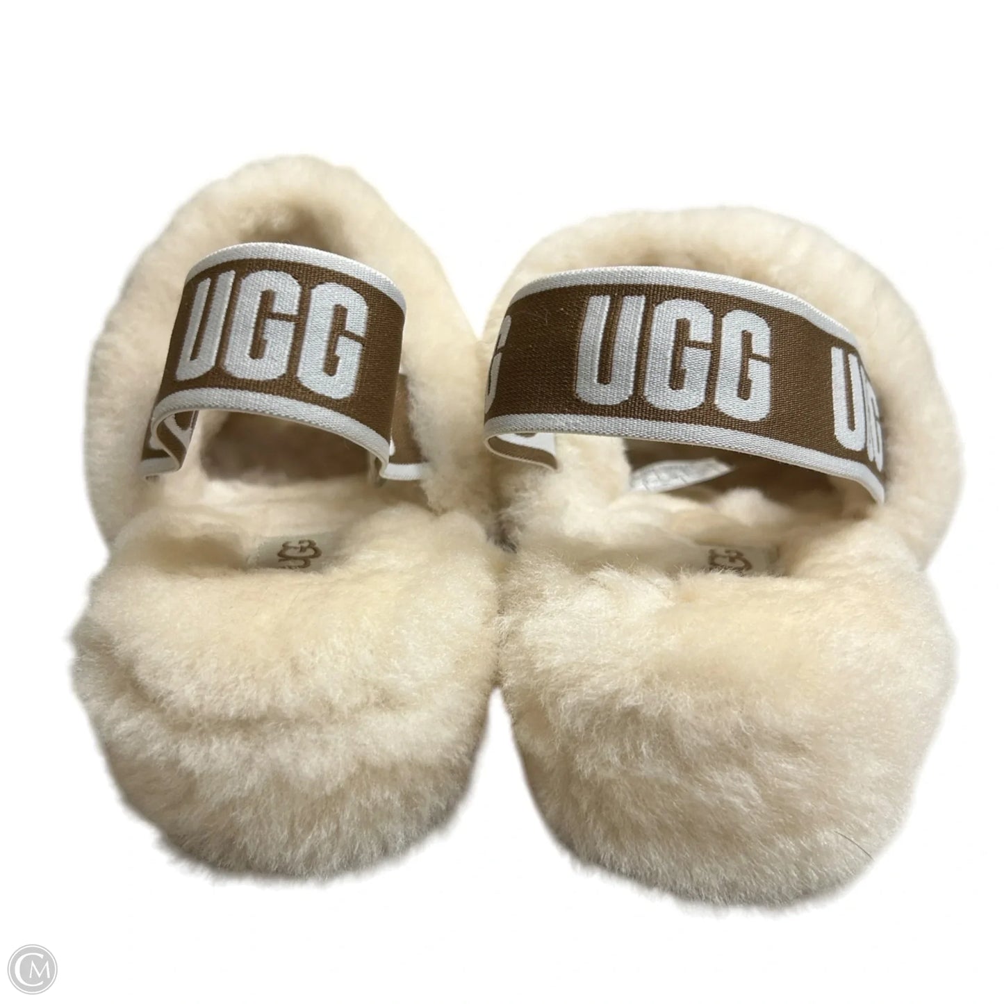 Slippers Designer By Ugg In Cream, Size: 7