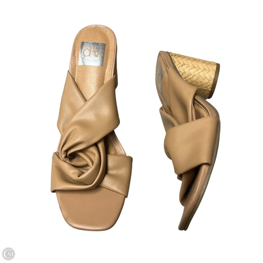 Sandals Heels Block By Dolce Vita In Tan, Size: 7.5