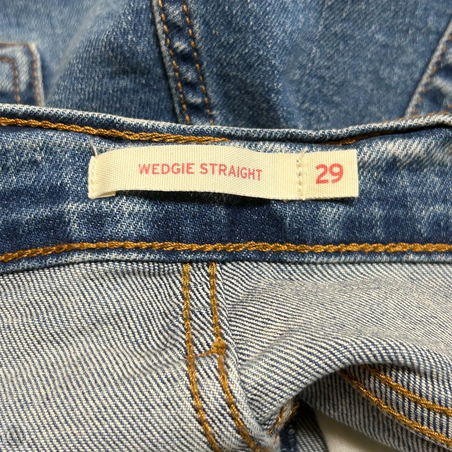 Jeans Straight By Levis In Blue Denim, Size: 8
