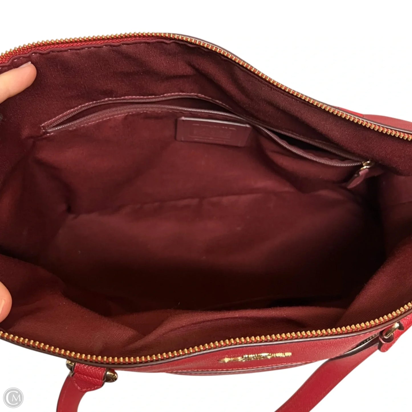 Tote Designer By Coach, Size: Medium