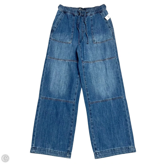 Jeans Wide Leg By Gap In Blue Denim, Size: 0