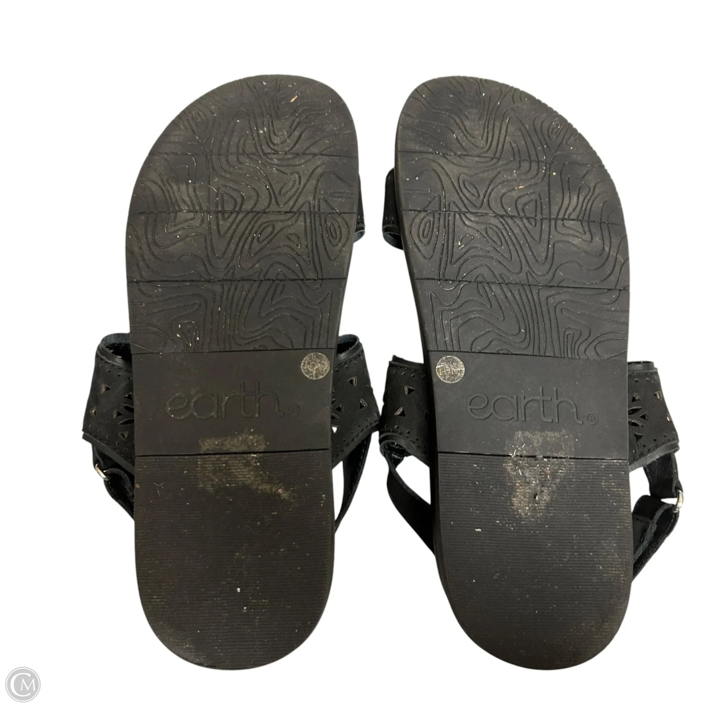 Sandals Flats By Earth In Black, Size: 10