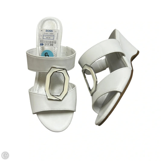 Sandals Heels Wedge By Impo In White, Size: 6