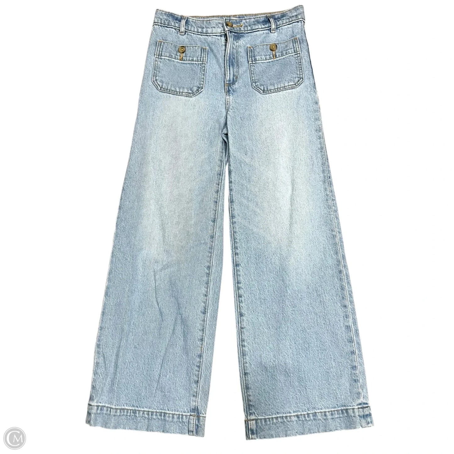 Jeans Wide Leg By Loft In Blue Denim, Size: 0