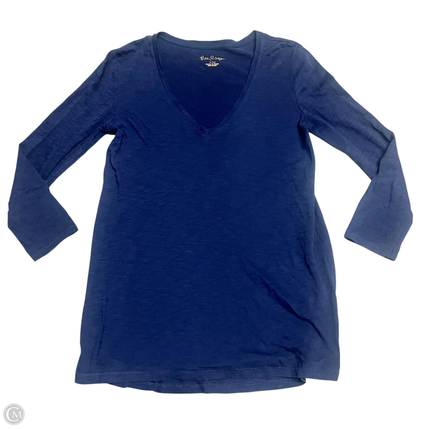 Top Long Sleeve Designer By Lilly Pulitzer In Blue, Size: Xxs
