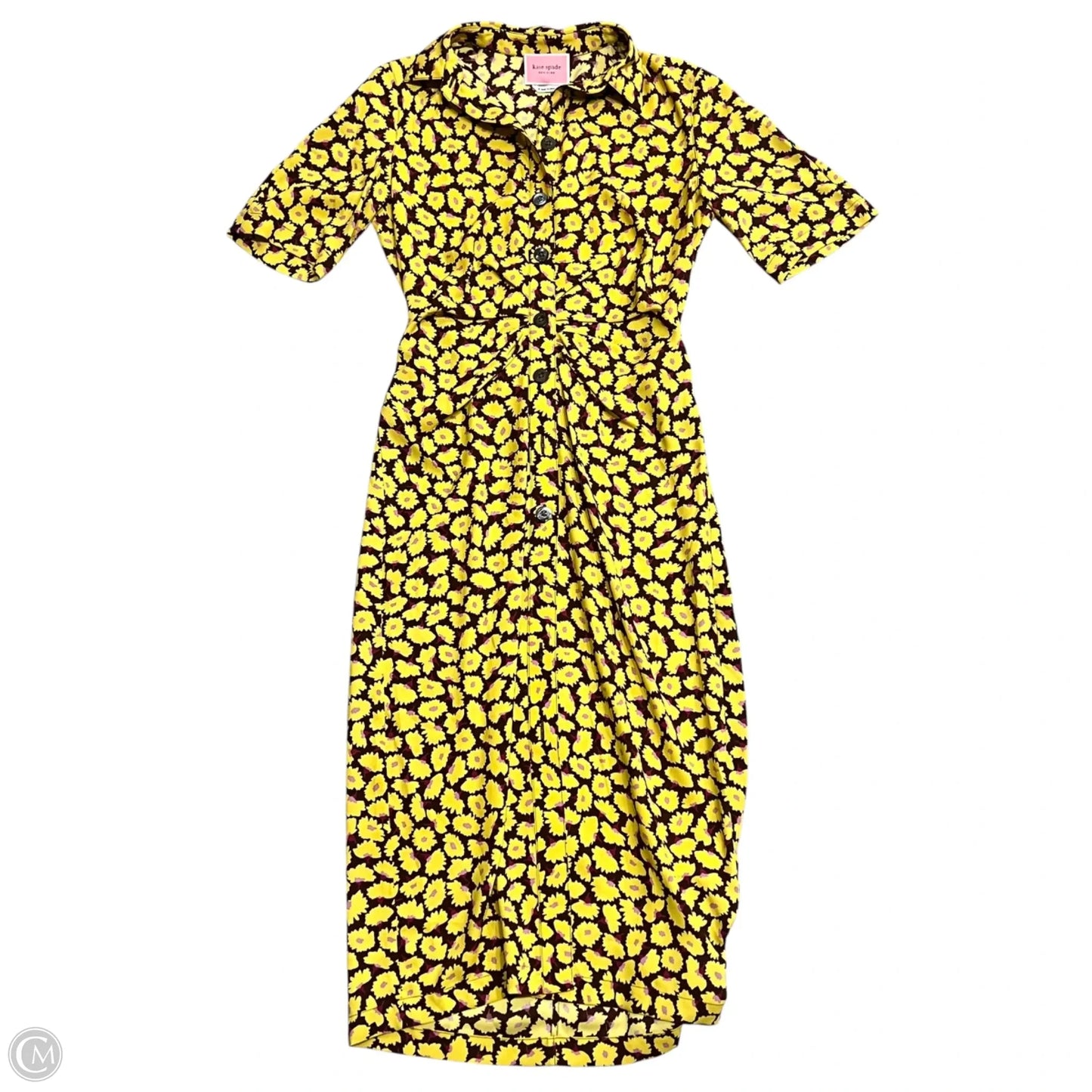 Dress Designer By Kate Spade In Purple & Yellow, Size: S