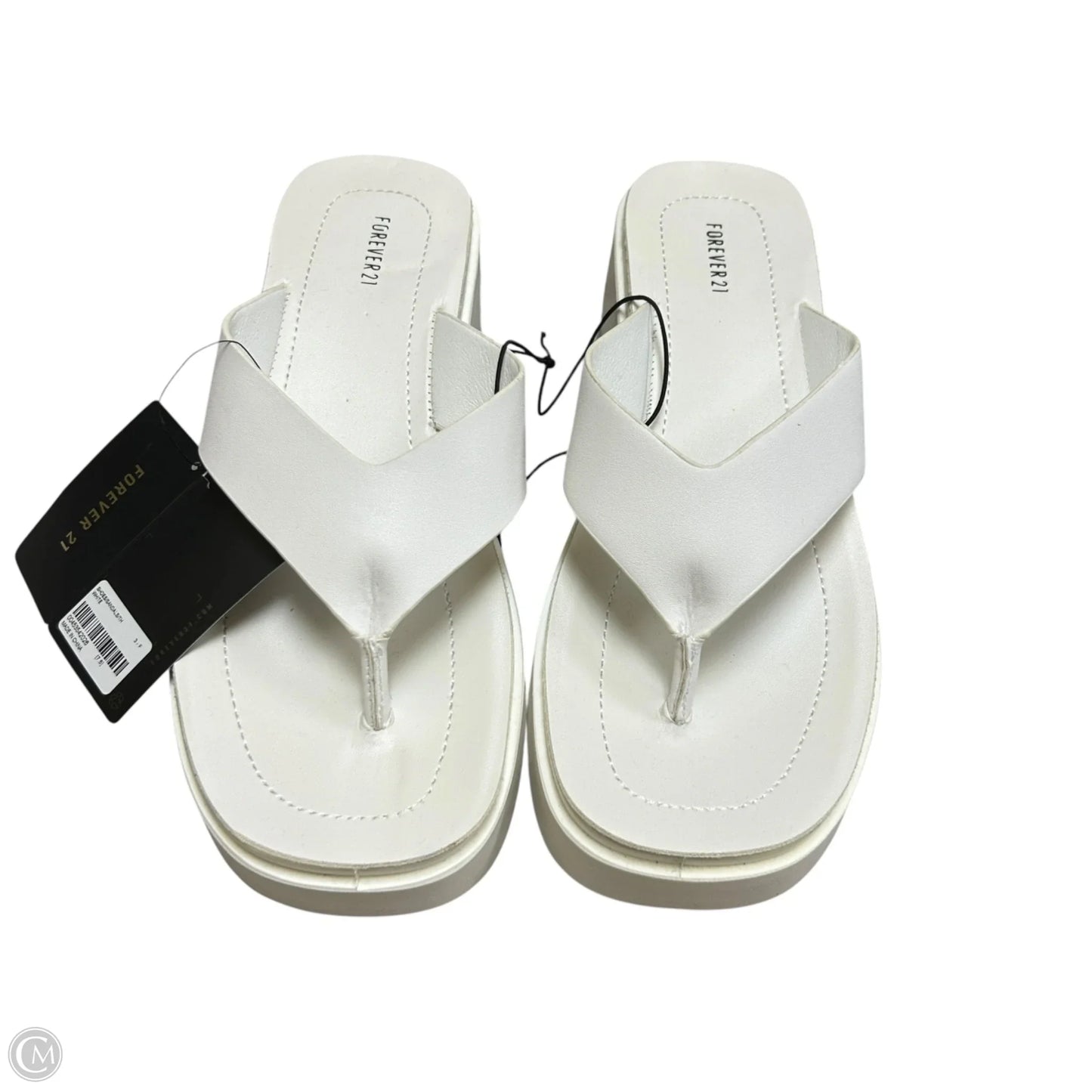 Sandals Heels Platform By Forever 21 In White, Size: 7.5
