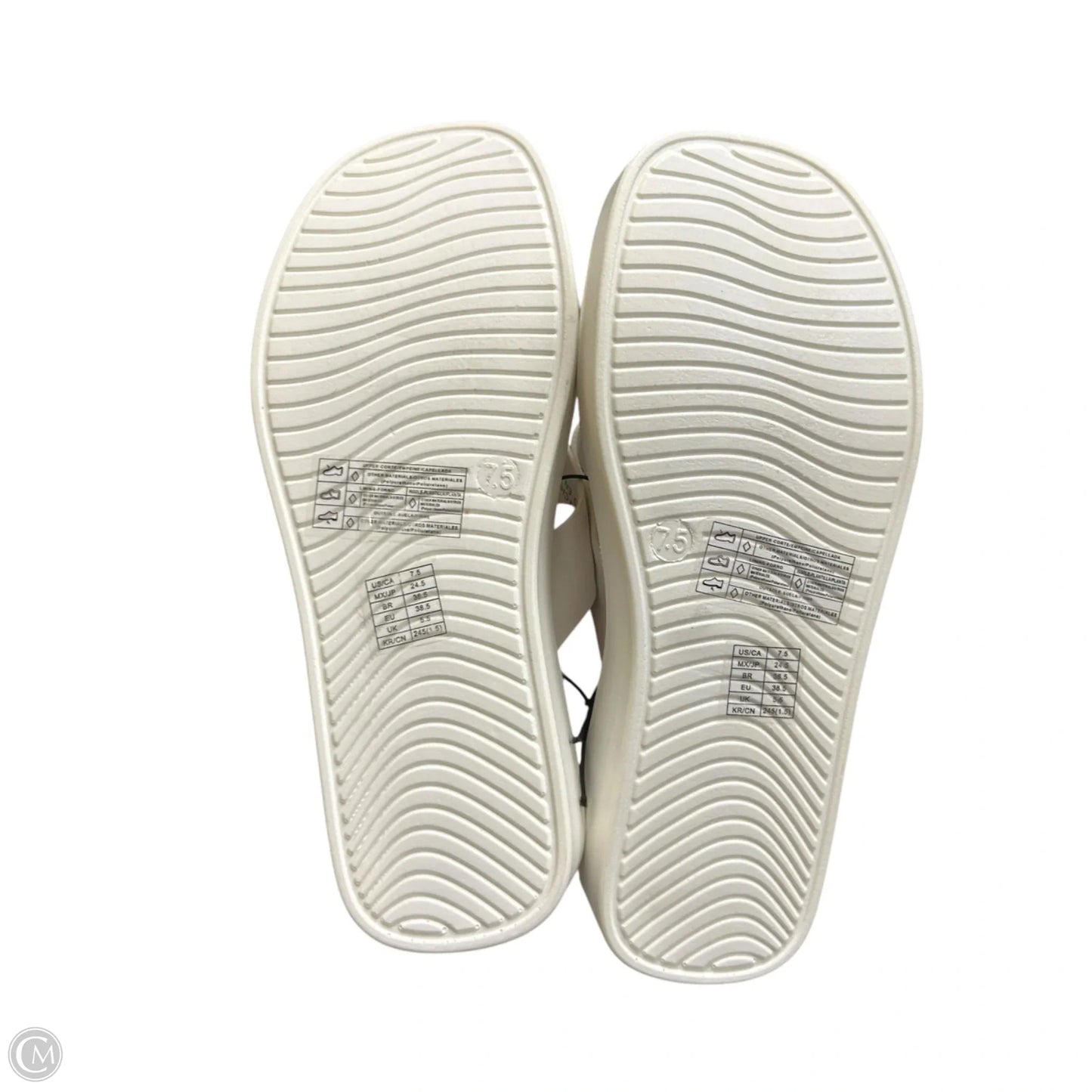 Sandals Heels Platform By Forever 21 In White, Size: 7.5