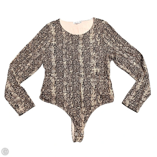 Bodysuit By Good American In Snakeskin Print, Size: S