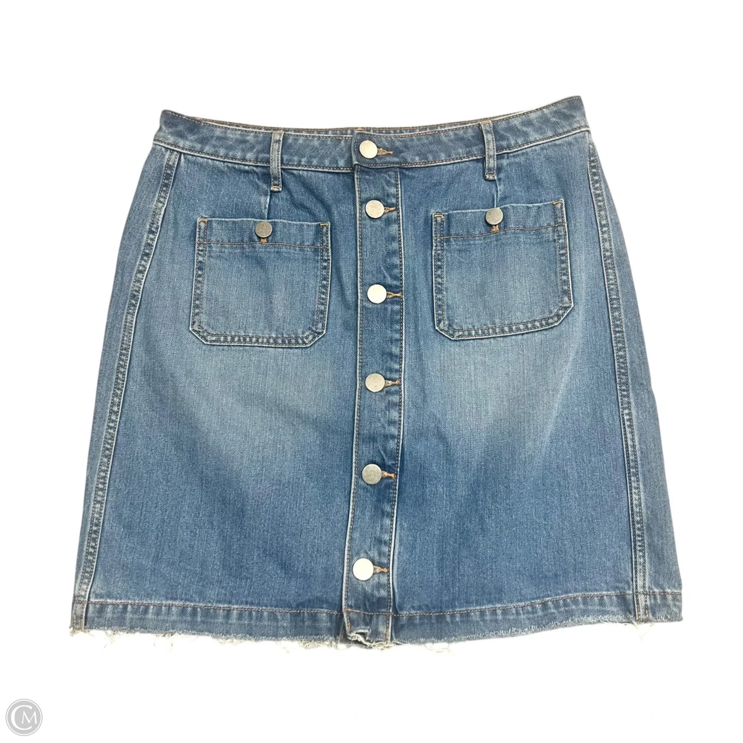 Skirt Mini & Short By Loft In Blue Denim, Size: 12