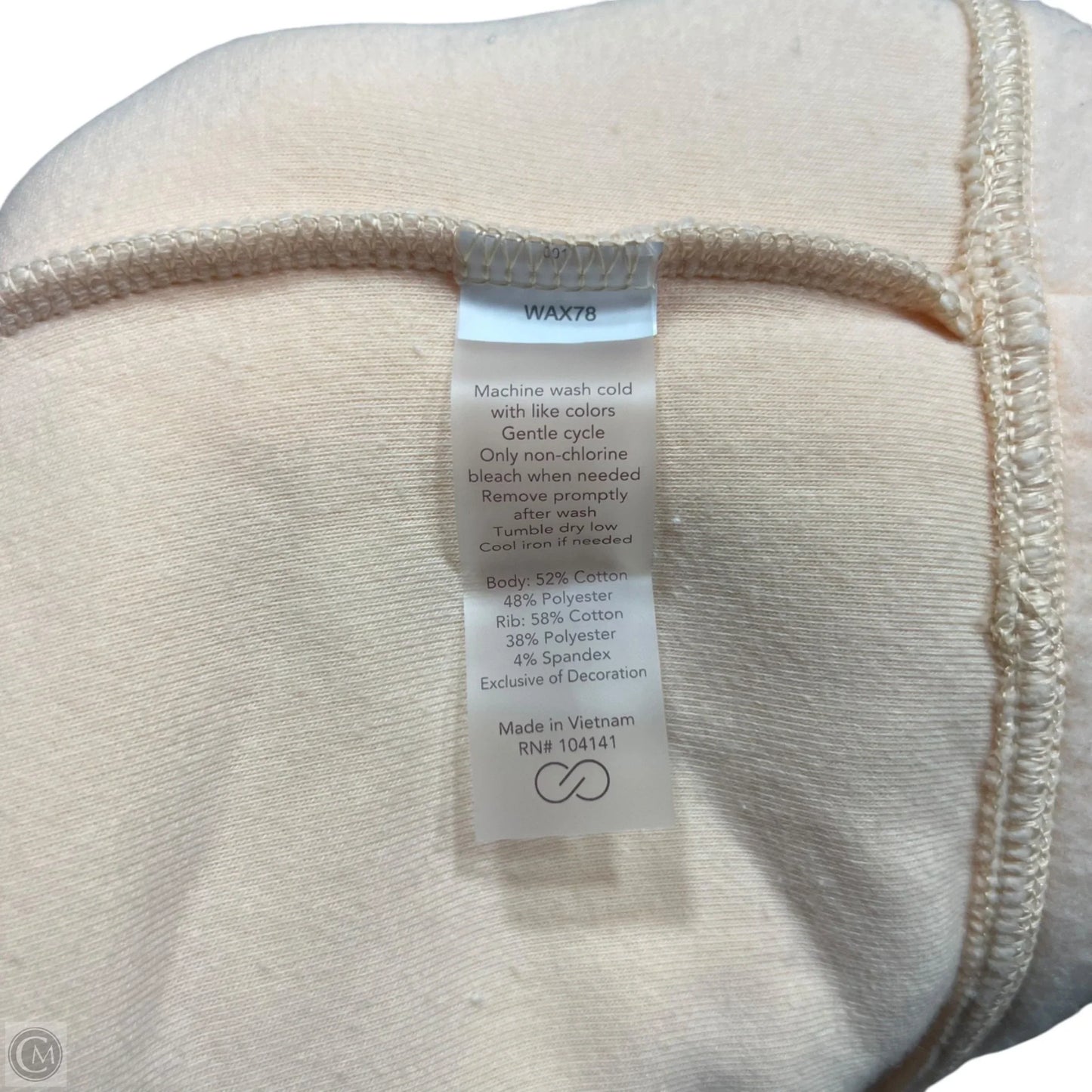 Athletic Sweatshirt Collar By Calia In Peach, Size: M