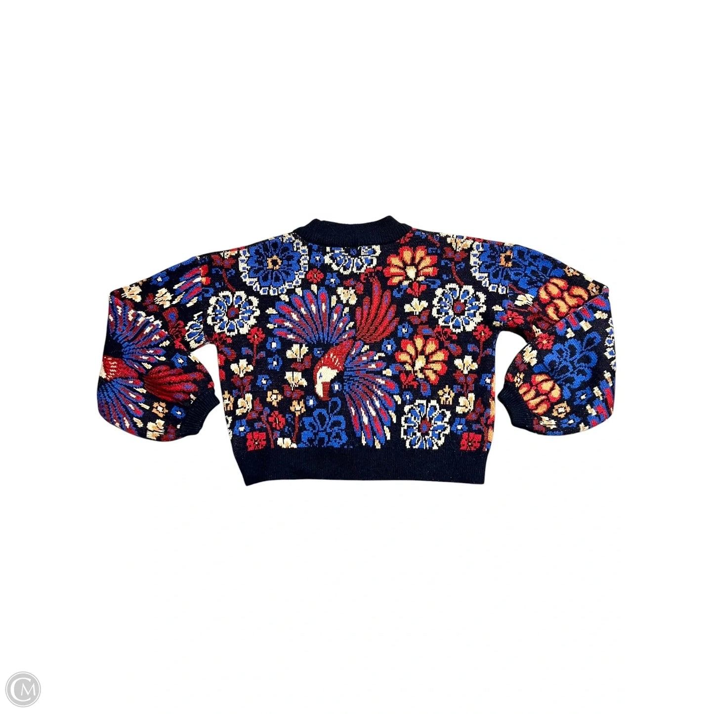 Sweater By Farm Rio In Blue & Red, Size: M