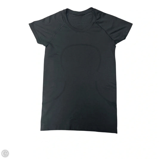 Athletic Top Short Sleeve By Lululemon In Black, Size: Xs