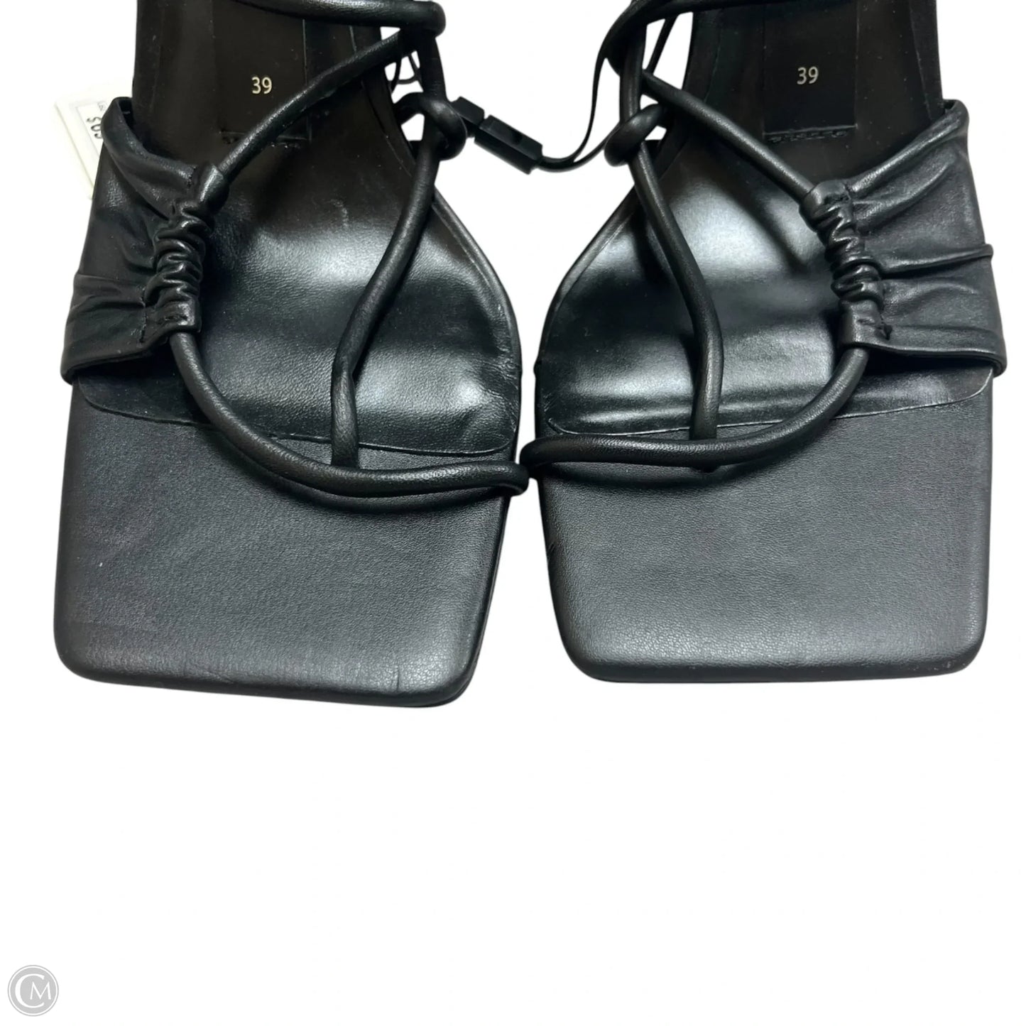 Sandals Heels Stiletto By Zara In Black, Size: 7.5