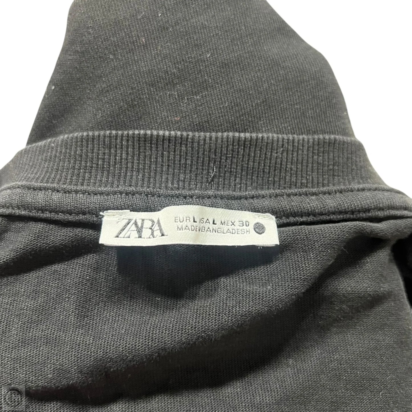 Top Short Sleeve Basic By Zara In Black, Size: L